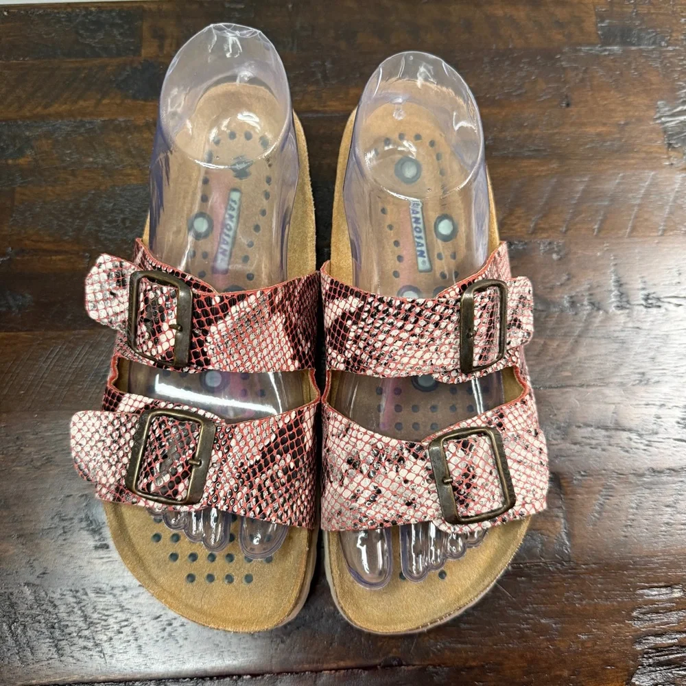Sanosan Women's Aston Snake Leather Sietelunas Sandals Size 38